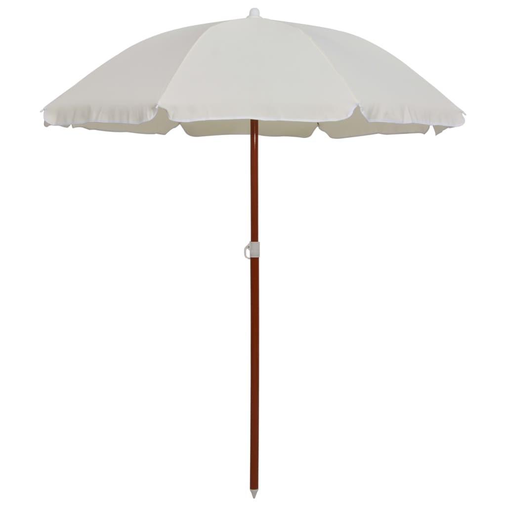 Parasol med stålstang 180 cm sandfarvet
