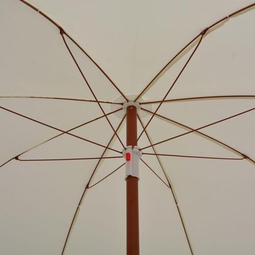 Parasol med stålstang 180 cm sandfarvet