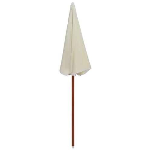Parasol med stålstang 180 cm sandfarvet