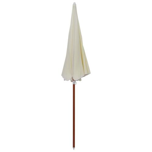 Parasol med stålstang 240 cm sandfarvet