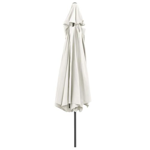 Udendørs parasol med metalstang 400 cm sandfarvet