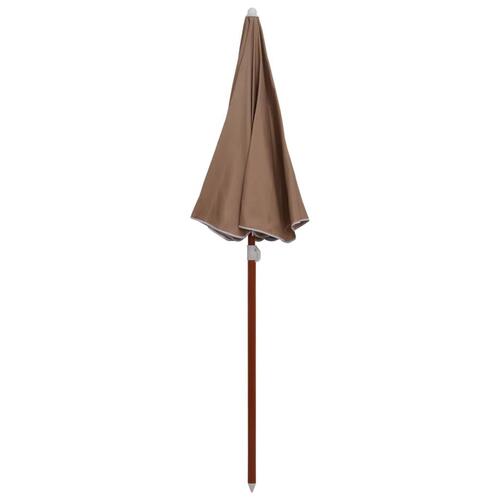 Parasol med stålstang 180 cm gråbrun
