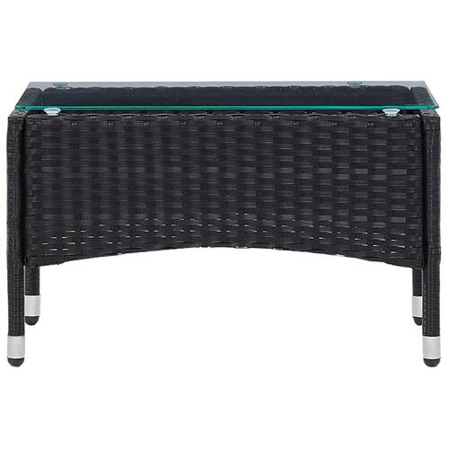 Sofabord 60x40x36 cm polyrattan sort