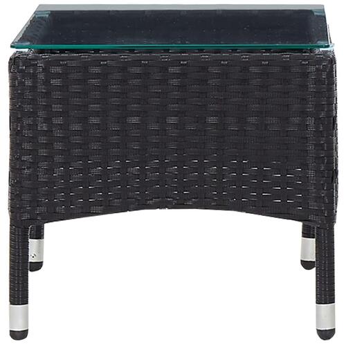 Sofabord 60x40x36 cm polyrattan sort