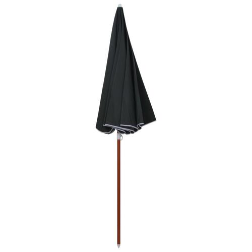 Parasol med stålstang 240 cm antracitgrå