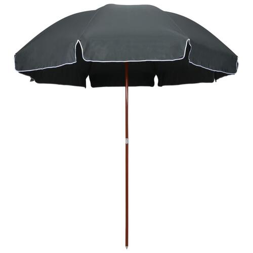 Parasol med stålstang 300 cm antracitgrå