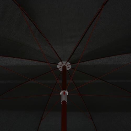 Parasol med stålstang 300 cm antracitgrå