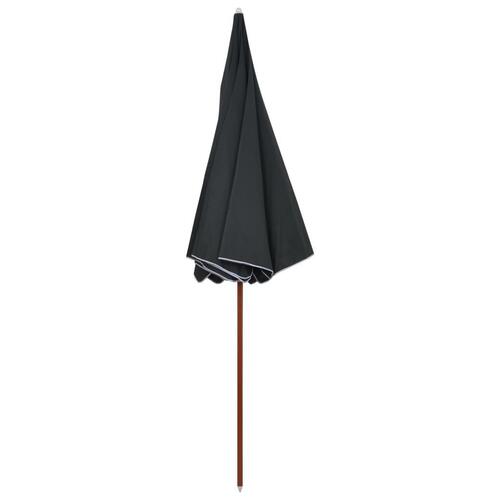 Parasol med stålstang 300 cm antracitgrå