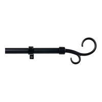 Gardinstang Stor Planet Forlængbar Sort (110 cm)