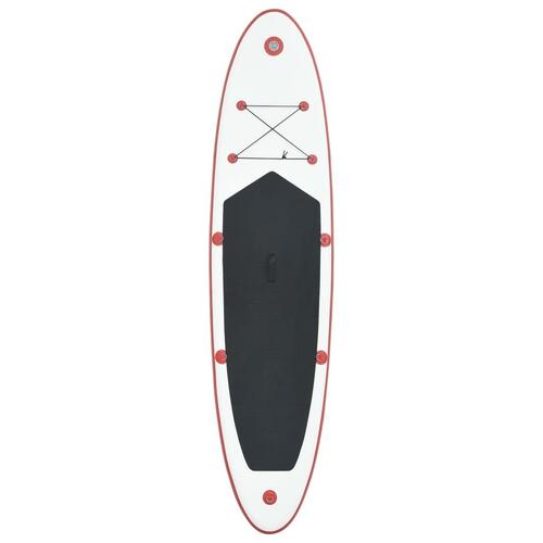 Stand Up Paddle Board-sæt SUP surfbræt oppustelig rød og hvid