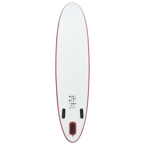 Stand Up Paddle Board-sæt SUP surfbræt oppustelig rød og hvid