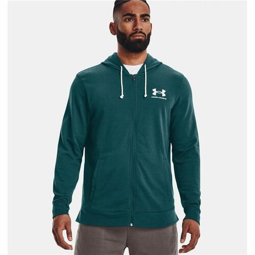 Sportsjakke til Mænd Under Armour Rival Terry Grøn S