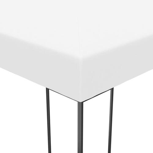 Havepavillon 4x3x2,7 m pulverlakeret stål hvid