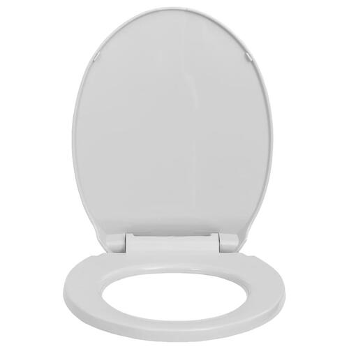 Toiletsæde med soft-close oval lysegrå
