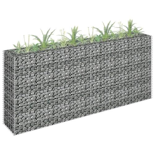 Gabion-højbed 180x30x90 cm galvaniseret stål