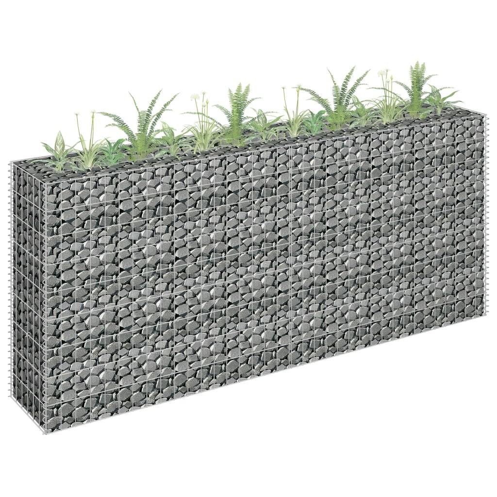 Gabion-højbed 180x30x90 cm galvaniseret stål