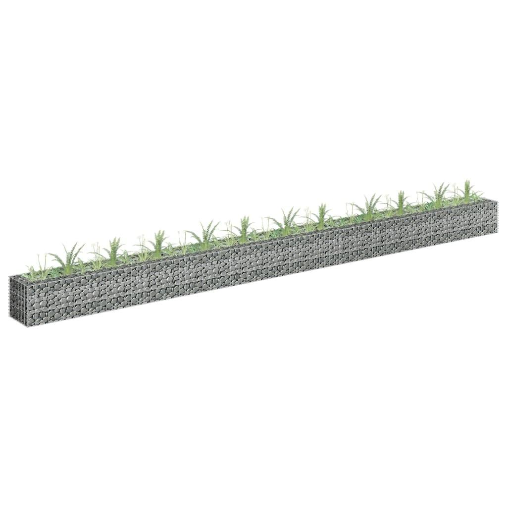 Gabion-højbed 450x30x30 cm galvaniseret stål