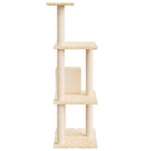 Kradsetræ med sisalkradsestolper 119 cm cremefarvet