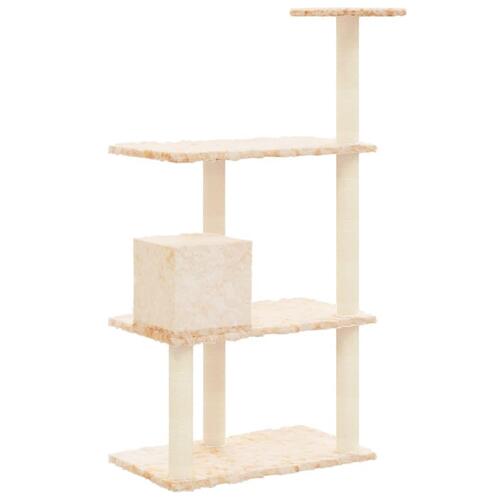 Kradsetræ med sisalkradsestolper 119 cm cremefarvet