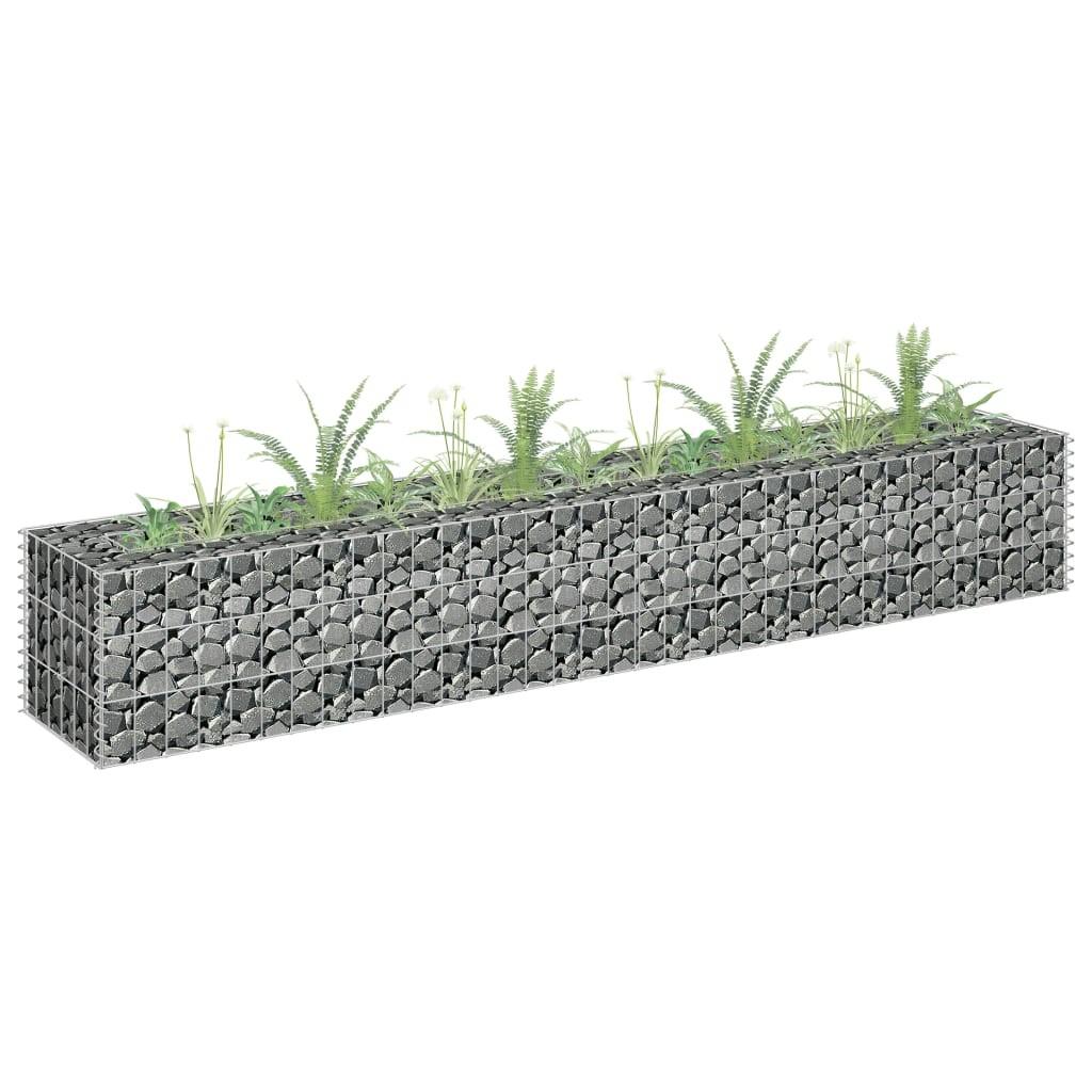 Gabion-højbed 180x30x30 cm galvaniseret stål