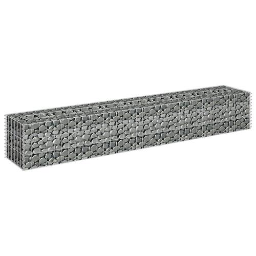 Gabion-højbed 180x30x30 cm galvaniseret stål