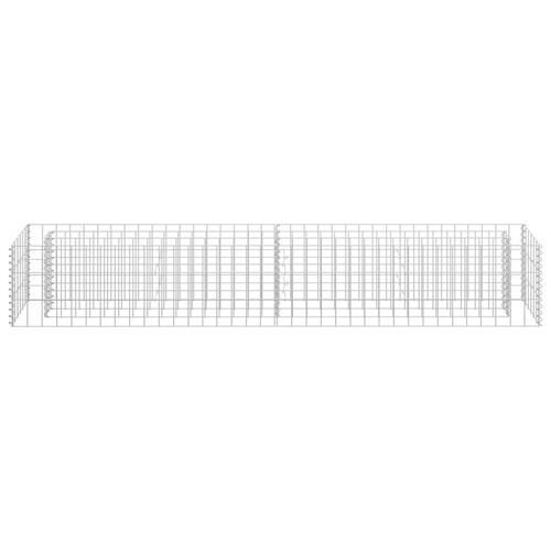Gabion-højbed 180x30x30 cm galvaniseret stål