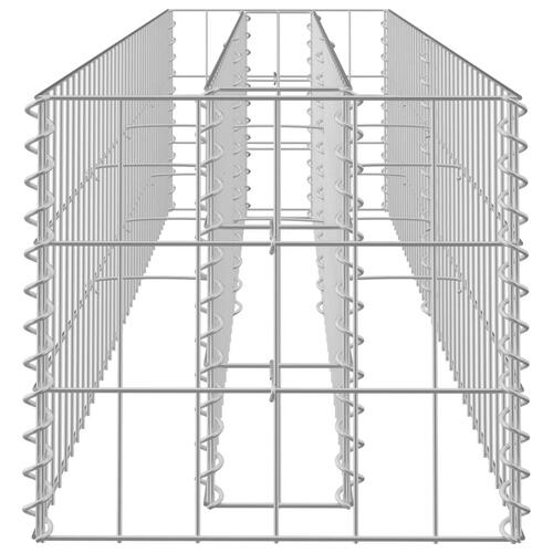 Gabion-højbed 180x30x30 cm galvaniseret stål