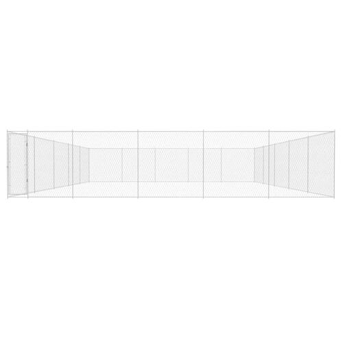 Udendørs hundeløbegård galvaniseret stål 950x950x185 cm