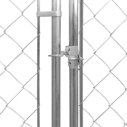 Udendørs hundeløbegård galvaniseret stål 950x950x185 cm