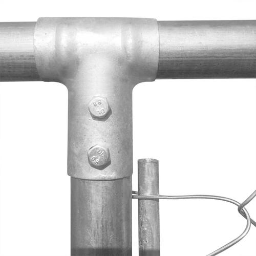 Udendørs hundeløbegård galvaniseret stål 950x950x185 cm