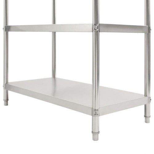 Køkkenreol med 4 hylder 100x50x155 cm rustfrit stål
