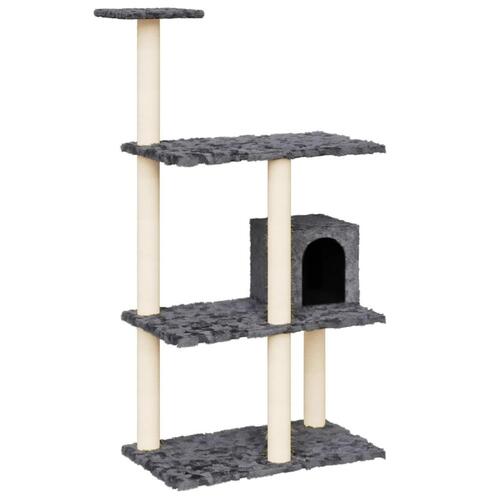 Kradsetræ med sisalstolper 119 cm mørkegrå