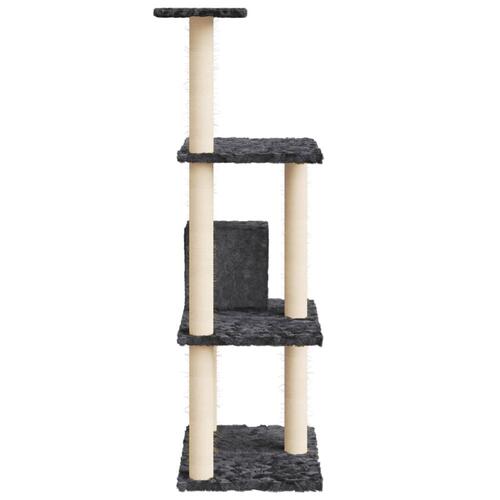 Kradsetræ med sisalstolper 119 cm mørkegrå