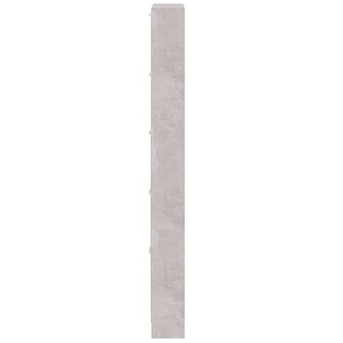 Skoskab 59x17x169 cm konstrueret træ betongrå