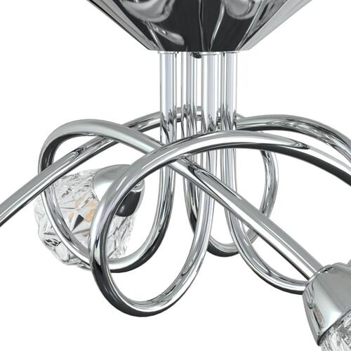 Loftlampe med gitterskærme i glas til 4 G9 LED-pærer