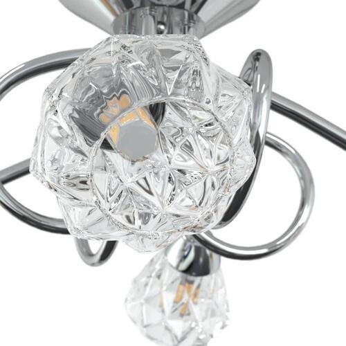 Loftlampe med gitterskærme i glas til 4 G9 LED-pærer