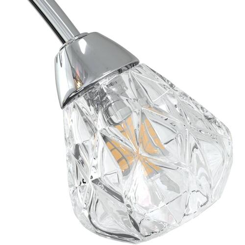 Loftlampe med gitterskærme i glas til 4 G9 LED-pærer
