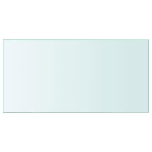 Bordplade 50x100 cm hærdet glas transparent