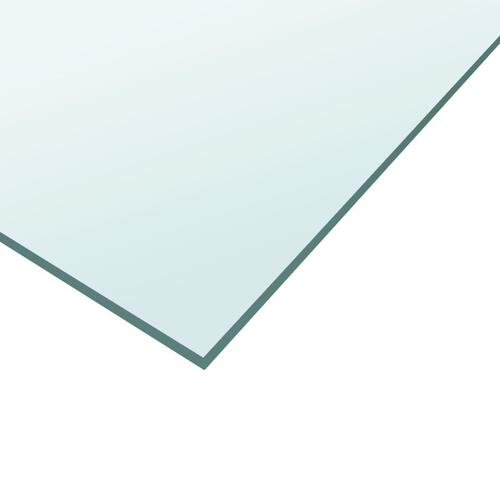 Bordplade 50x100 cm hærdet glas transparent