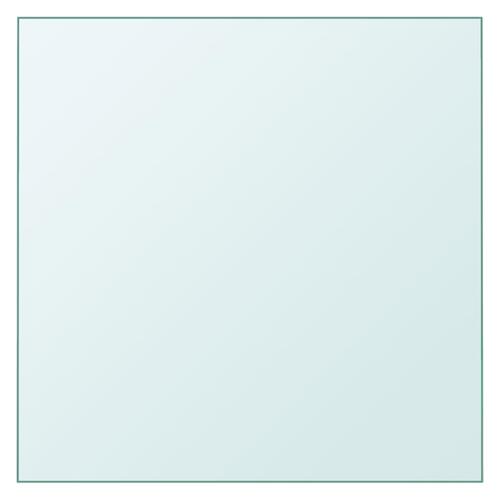 Bordplade 60x60 cm hærdet glas transparent
