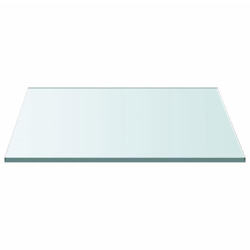 Bordplade 60x60 cm hærdet glas transparent