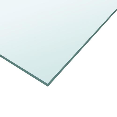 Bordplade 60x60 cm hærdet glas transparent