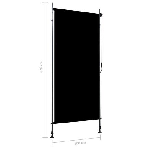 Udendørs rullegardin 100x270 cm antracitgrå