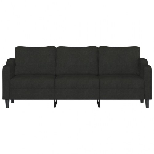 3-personers sofa 210 cm stof sort