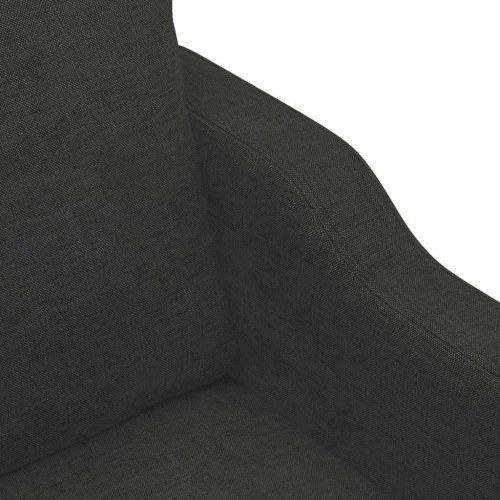 3-personers sofa 210 cm stof sort