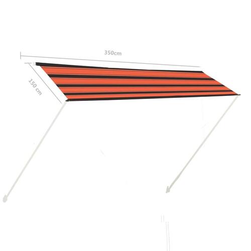 Foldemarkise 350x150 cm orange og brun