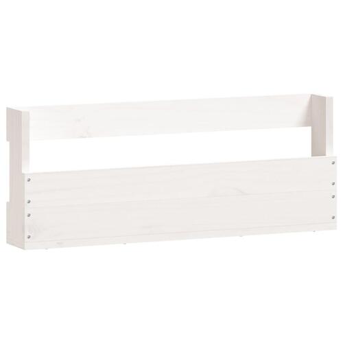 Væghængte skohylder 2 stk. 59x9x23 cm massivt fyrretræ Hvid