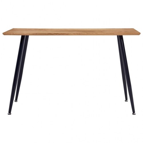 Spisebord 120 x 60 x 74 cm MDF egetræsfarve og sort