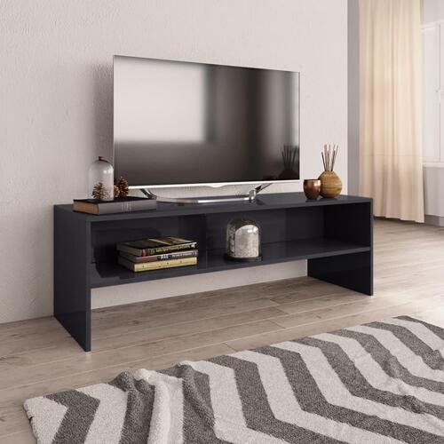 Tv-skab højglans 120 x 40 x 40 cm spånplade grå