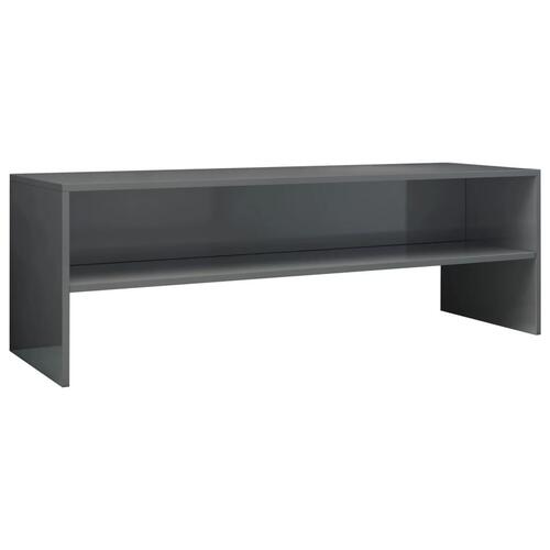 Tv-skab højglans 120 x 40 x 40 cm spånplade grå